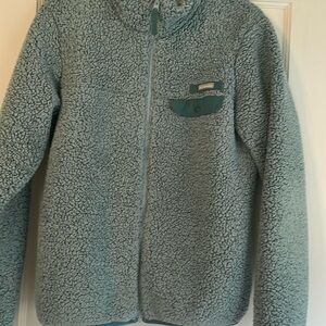 Columbia turquoise Sherpa zip up jacket size medium